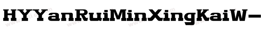 HYYanRuiMinXingKaiW字体转换