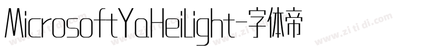 MicrosoftYaHeiLight字体转换