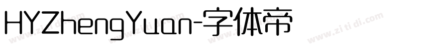 HYZhengYuan字体转换