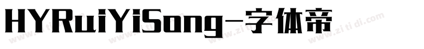 HYRuiYiSong字体转换