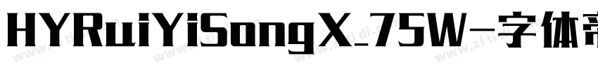 HYRuiYiSongX_75W字体转换