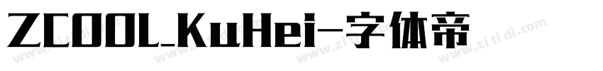 ZCOOL_KuHei字体转换