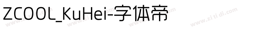 ZCOOL_KuHei字体转换
