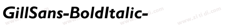 GillSans-BoldItalic字体转换
