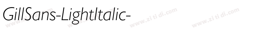 GillSans-LightItalic字体转换