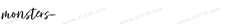monsters字体转换