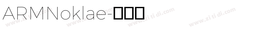 ARMNoklae字体转换