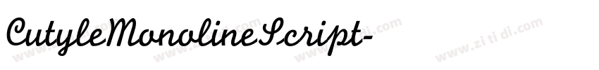 CutyleMonolineScript字体转换