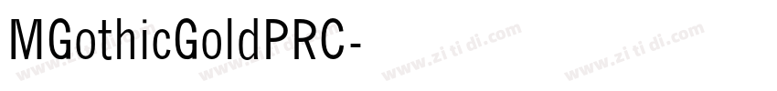 MGothicGoldPRC字体转换