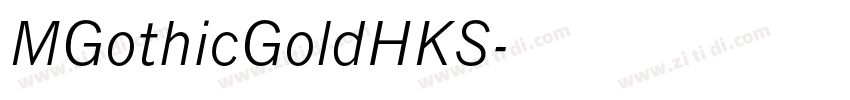 MGothicGoldHKS字体转换
