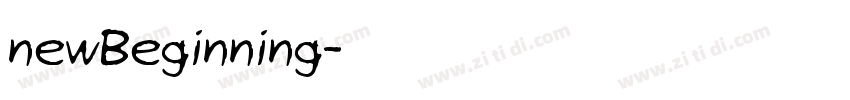 newBeginning字体转换