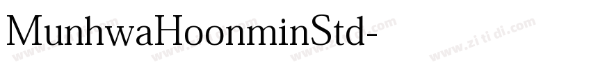 MunhwaHoonminStd字体转换