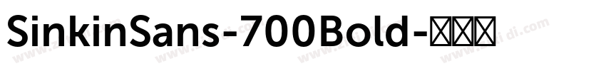 SinkinSans-700Bold字体转换