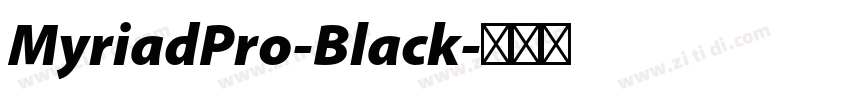MyriadPro-Black字体转换