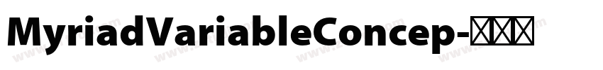 MyriadVariableConcep字体转换