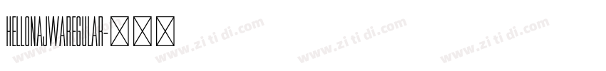 HelloNajwaRegular字体转换