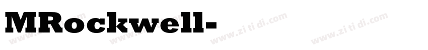 MRockwell字体转换
