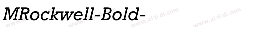 MRockwell-Bold字体转换