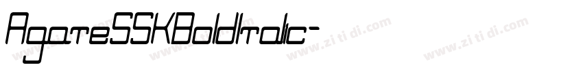 AgateSSKBoldItalic字体转换