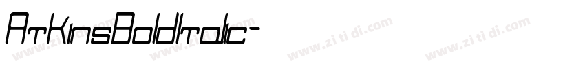 AtkinsBoldItalic字体转换