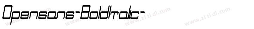 Opensans-BoldItalic字体转换