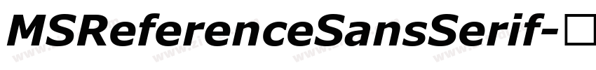 MSReferenceSansSerif字体转换