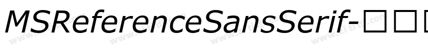 MSReferenceSansSerif字体转换