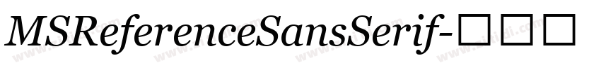 MSReferenceSansSerif字体转换