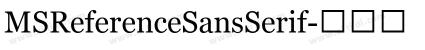 MSReferenceSansSerif字体转换