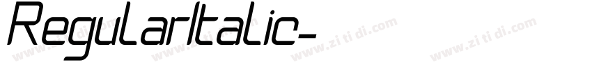 RegularItalic字体转换