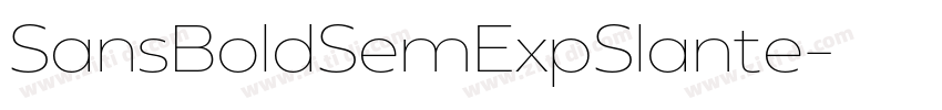 SansBoldSemExpSlante字体转换