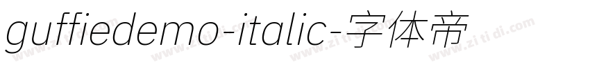 guffiedemo-italic字体转换