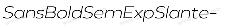 SansBoldSemExpSlante字体转换