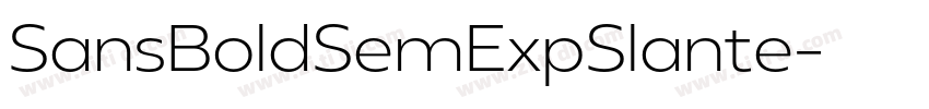 SansBoldSemExpSlante字体转换