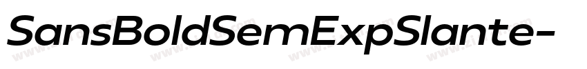 SansBoldSemExpSlante字体转换