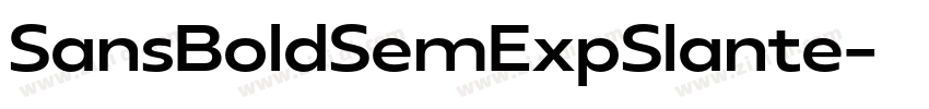 SansBoldSemExpSlante字体转换
