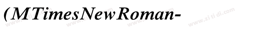 (MTimesNewRoman字体转换