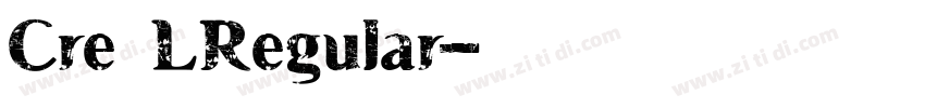 Cre望号LRegular字体转换