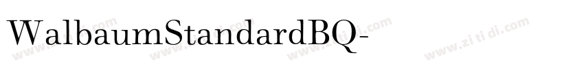 WalbaumStandardBQ字体转换