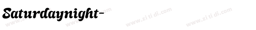 Saturdaynight字体转换