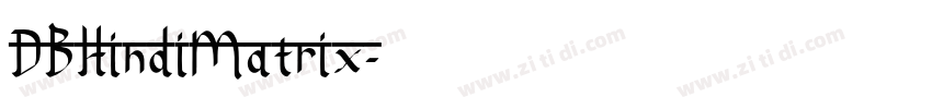 DBHindiMatrix字体转换 DBHindiMatrix字体转换