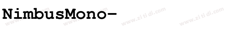 NimbusMono字体转换