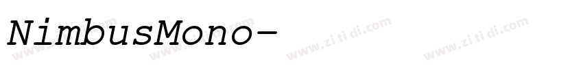NimbusMono字体转换