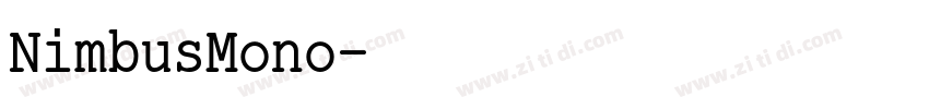 NimbusMono字体转换
