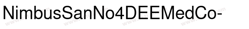 NimbusSanNo4DEEMedCo字体转换