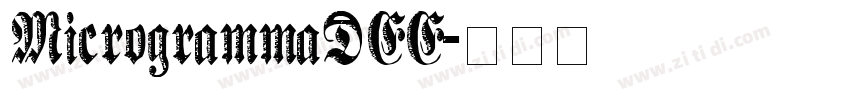 MicrogrammaDEE字体转换