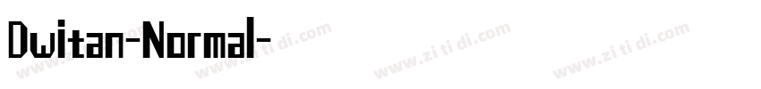 Dwitan-Normal字体转换 Dwitan-Normal字体转换