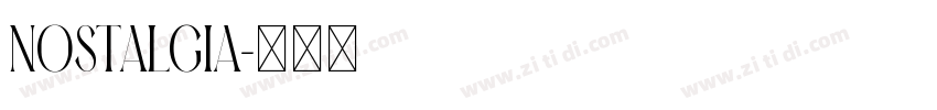 Nostalgia字体转换