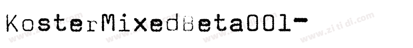 KosterMixedBeta001字体转换
