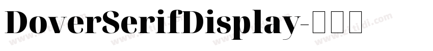 DoverSerifDisplay字体转换